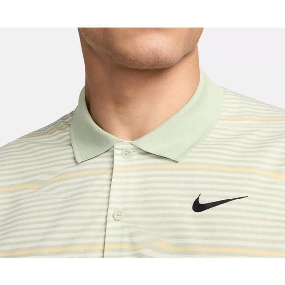 Nike Other - $68 New Nike Dri-FIT Striped Golf Polo Green Shirt FD5829 343 Size S